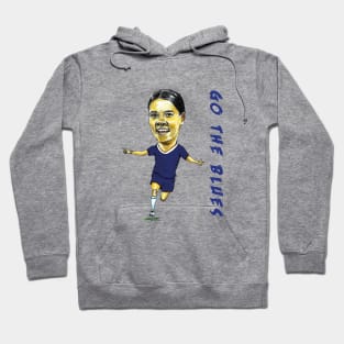 Sam Kerr caricature - Chelsea and Australian football player Hoodie